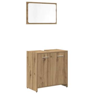 3 Piece Bathroom Furniture Set in Artisan Oak | HipoMarket