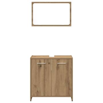 3 Piece Bathroom Furniture Set in Artisan Oak | HipoMarket