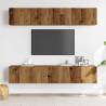 Wall Mounted TV Cabinets - 4 Pcs Old Wood | HipoMarket