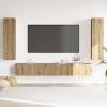 Stylish Wall Mounted TV Cabinets - Artisan Oak - 4 pcs