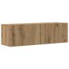 Stylish Wall Mounted TV Cabinets - Artisan Oak - 4 pcs