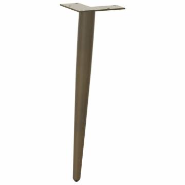 Conical Coffee Table Legs - Natural Steel, 42-43 cm | HipoMarket