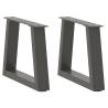  Dining Table Legs V-Shape 2 pcs Anthracite 30x(30-31.3) cm Steel Colour anthracite Size 30 x (30-31.3) cm Quantity in Package 2 Number of 1 