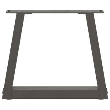 V-Shape Dining Table Legs - Anthracite Steel | 2 pcs | HipoMarket