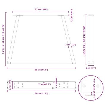 V-Shape Dining Table Legs - Anthracite Steel | 2 pcs | HipoMarket