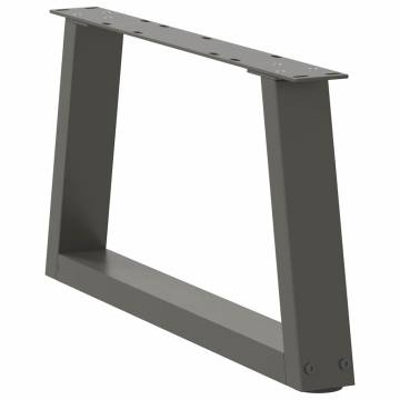 V-Shape Dining Table Legs - Anthracite Steel (2 pcs) | HipoMarket