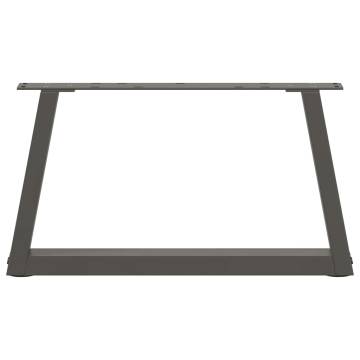 V-Shape Dining Table Legs - Anthracite Steel (2 pcs) | HipoMarket