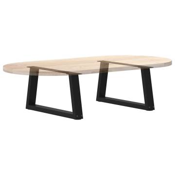 V-Shape Dining Table Legs (2 pcs) - Black Steel 70x30 cm