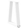 V-Shape Dining Table Legs (2 pcs) - White Steel - 28x42-43.3 cm