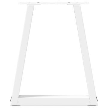 V-Shape Dining Table Legs (2 pcs) - White Steel - 28x42-43.3 cm