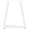 V-Shape Dining Table Legs (2 pcs) - White Steel - 28x42-43.3 cm