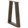 V-Shape Dining Table Legs - Natural Steel | Durable & Modern Design