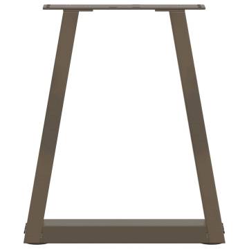 V-Shape Dining Table Legs - Natural Steel | Durable & Modern Design