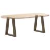 V-Shape Dining Table Legs - Natural Steel | Durable & Modern Design