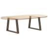 V-Shape Dining Table Legs - Natural Steel 60x(42-43.3) cm