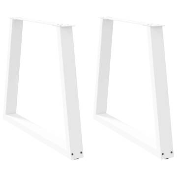 White V-Shape Dining Table Legs - 70x(72-73.3) cm | HipoMarket