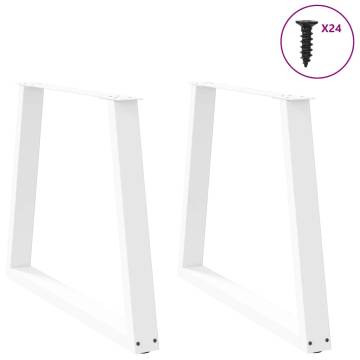 White V-Shape Dining Table Legs - 70x(72-73.3) cm | HipoMarket