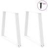 White V-Shape Dining Table Legs - 70x(72-73.3) cm | HipoMarket