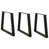 V-Shape Dining Table Legs - Black Steel | 3 pcs 80x(72-73.3) cm