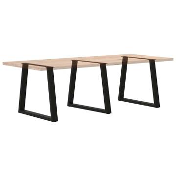 V-Shape Dining Table Legs - Black Steel | 3 pcs 80x(72-73.3) cm