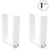 V-Shape Dining Table Legs (2 pcs) - White Steel 40x(30-31.3) cm