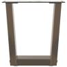 V-Shape Dining Table Legs - Natural Steel | 2 pcs 40x30 cm