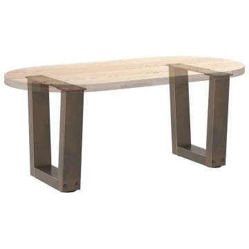 V-Shape Dining Table Legs - Natural Steel | 2 pcs 40x30 cm