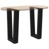 V-Shape Dining Table Legs - Black Steel, 2 pcs - 38x(42-43.3) cm