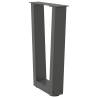 V-Shape Dining Table Legs - Anthracite Steel (2 pcs)