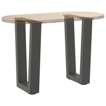 V-Shape Dining Table Legs - Anthracite Steel (2 pcs)