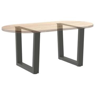 V-Shape Dining Table Legs - 2 pcs Anthracite Steel | Hipo Market