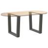 V-Shape Dining Table Legs - 2 pcs Anthracite Steel | Hipo Market