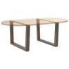 V-Shape Dining Table Legs 2 pcs | Natural Steel | 70x(42-43.3) cm