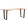 V-Shape Dining Table Legs - 2 pcs Natural Steel 70 cm