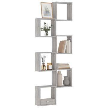 Wall Cube Shelves 6 pcs Grey Sonoma - Stylish Storage Solution