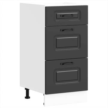 Kalmar Black Kitchen Base Cabinet - Stylish & Durable Storage