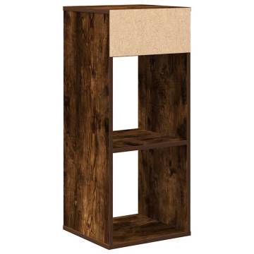 Stylish Smoked Oak Book Cabinet - 34x31x80 cm | Hipo Market