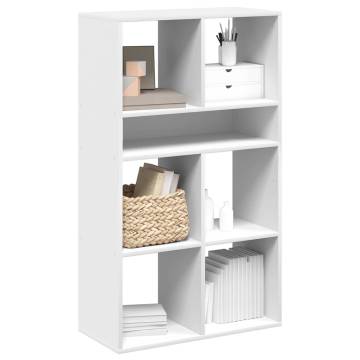 Stylish White Book Cabinet - 66x31x112 cm | Hipo Market