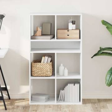 Stylish White Book Cabinet - 66x31x112 cm | Hipo Market