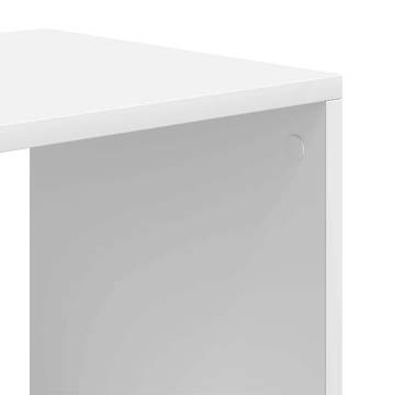 Stylish White Book Cabinet - 66x31x112 cm | Hipo Market