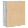 Stylish Grey Sonoma Book Cabinet - 60x30x71.5 cm