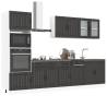 7 Piece Kitchen Cabinet Set Kalmar Black - Stylish & Durable