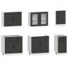 7 Piece Kitchen Cabinet Set Kalmar Black - Stylish & Durable