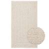  Rug ZIZUR Cream 60x110 cm Jute Look Indoor and Outdoor Colour cream Size 60 x 110 cm Pattern rectangular 