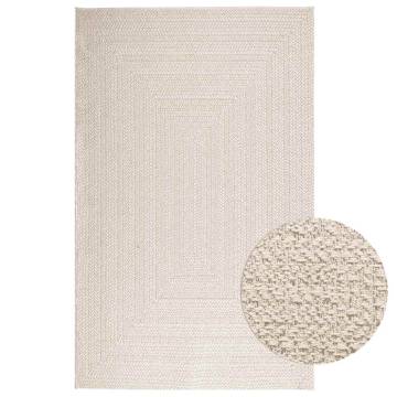 Rug ZIZUR Cream 160x230 cm - Jute Look Indoor & Outdoor