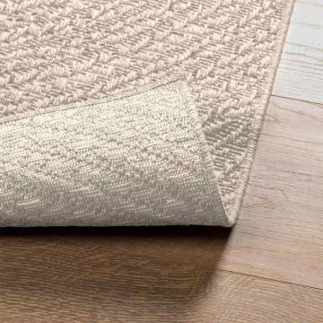 Rug ZIZUR Cream 80x150 cm - Stylish Jute Look for Indoors & Outdoors