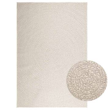 Rug ZIZUR Cream 160x230 cm - Stylish Jute Look for Indoor/Outdoor