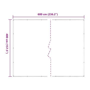 Clear Tarpaulin with Eyelets 4x6m - Durable Polyethylene Cover