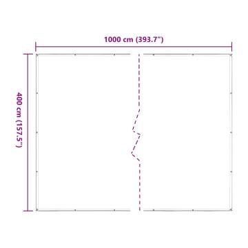 Clear Tarpaulin with Eyelets 4x10 m - Durable & Water-Resistant