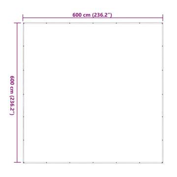 Clear Tarpaulin with Eyelets 6x6 m - Durable & Water-Resistant